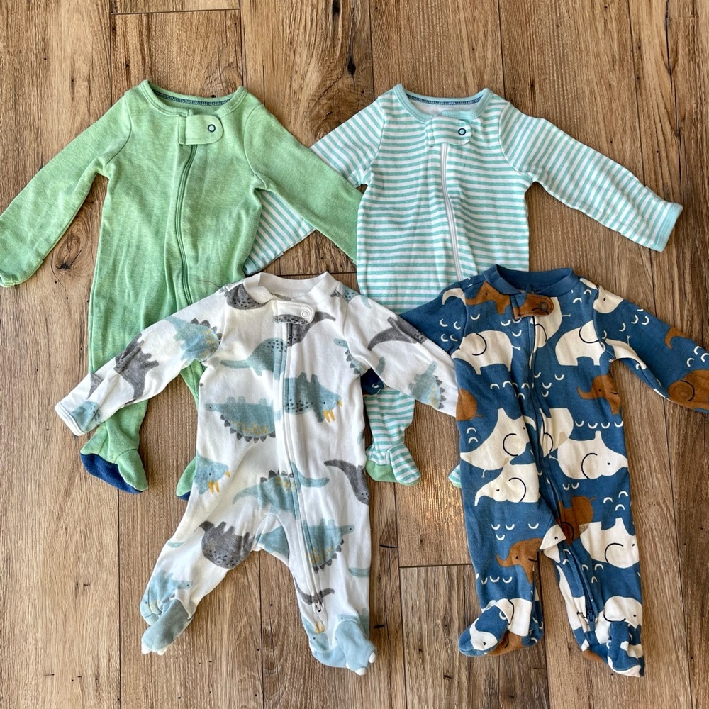 Baby Boy Newborn Sleep n Play Pajama BUNDLE